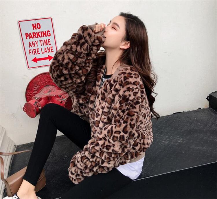 店長推薦 早い者勝ち 短いスタイル チェスターコート 厚手 ギャザリング レオパード柄 ジッパー