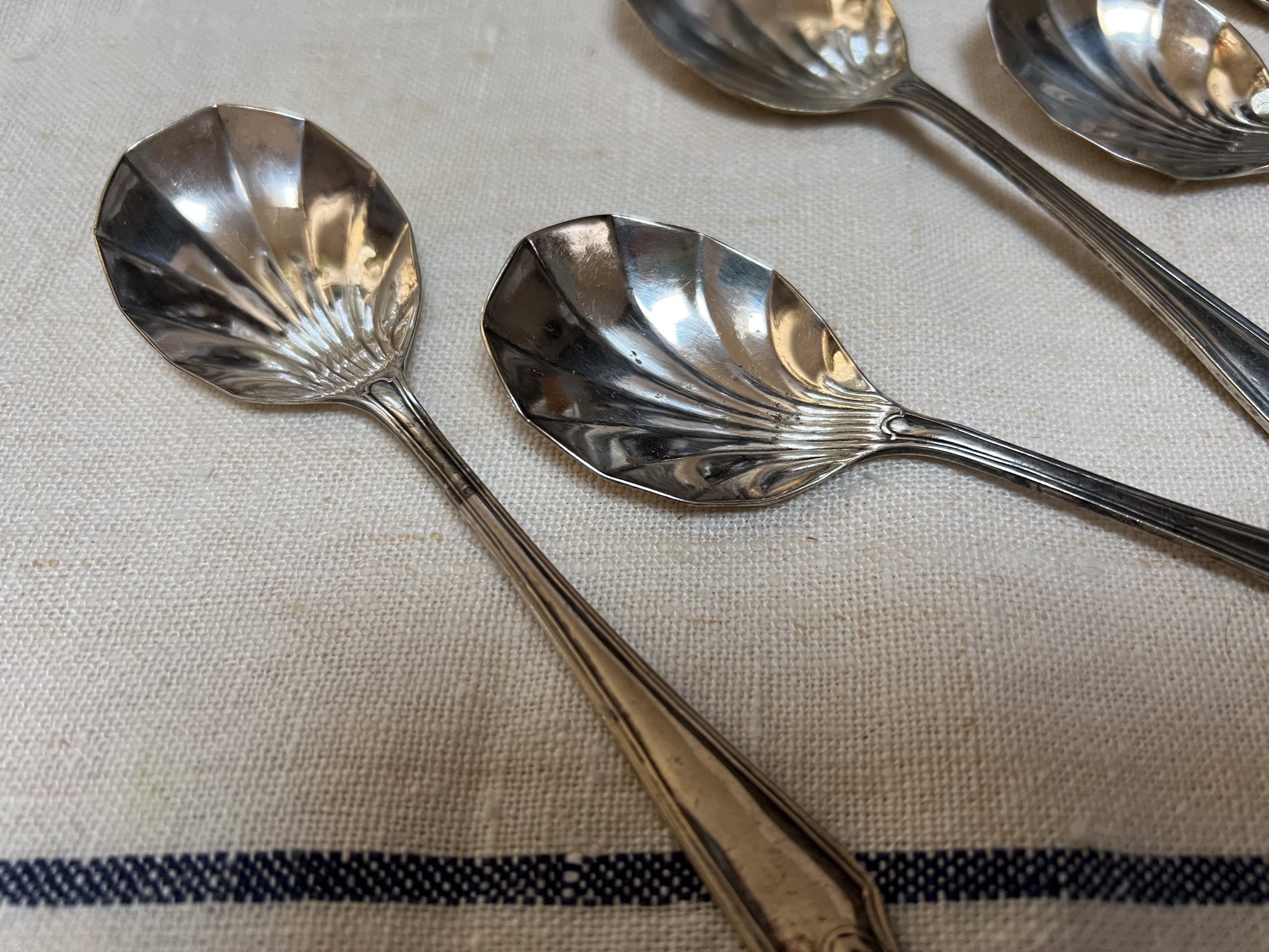 シェル型スプーン フランスアンティーク 銀メッキ ヴィンテージ