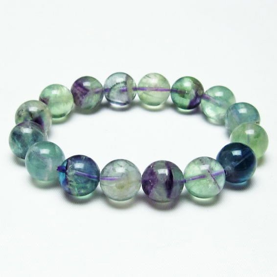 エンジェルフェザー フローライト ブレスレット 13mm 一点物 111-22902