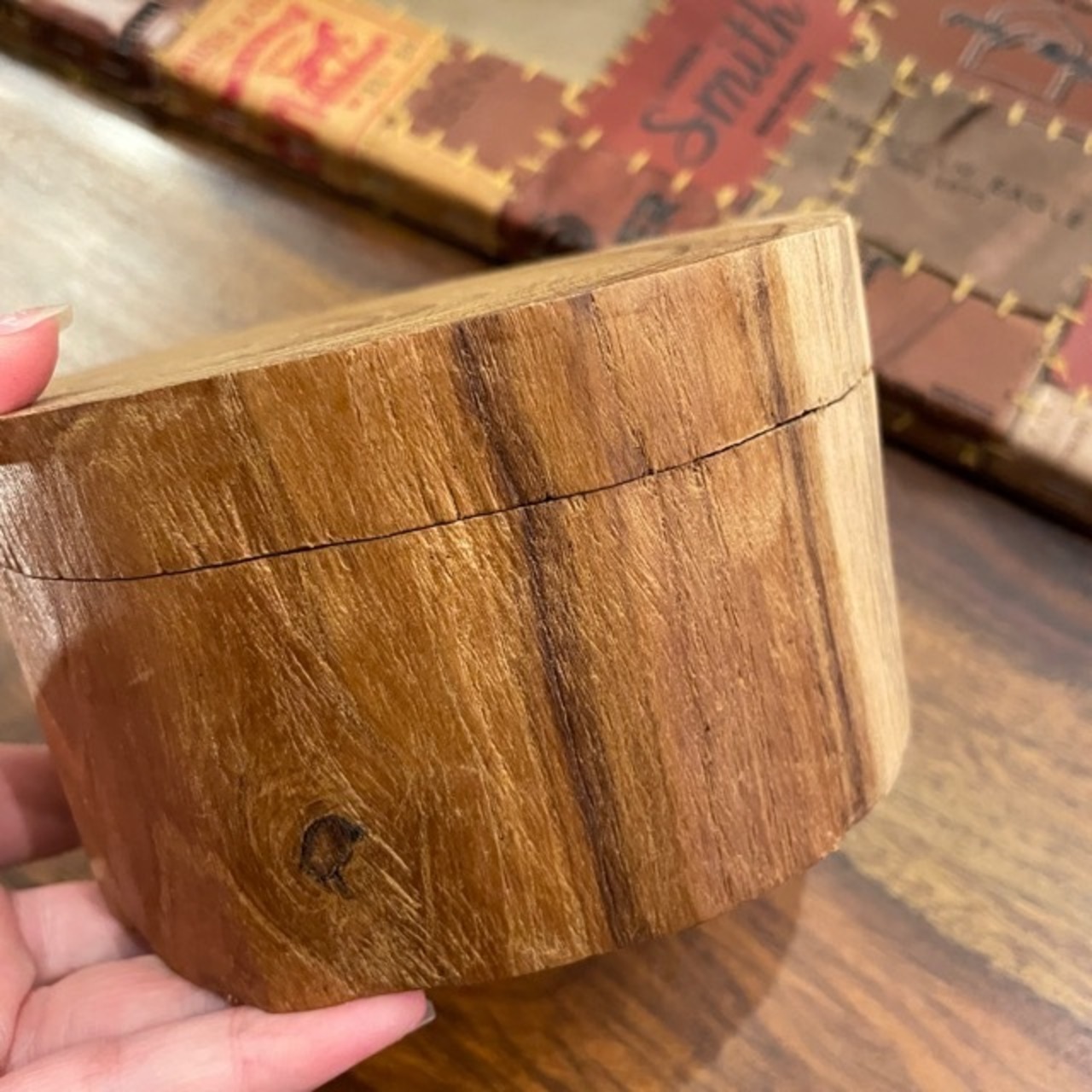 Thailand Teak Wood Slide Box Natural / タイ チークスライドボックス ナチュラル 小物入れ 小物BOX 収納ボックス 木材 天然木 ナチュラル ハンドメイド チークウッド リビング収納 蓋付き 開閉可 ギフト プレゼント かわいい シンプル
