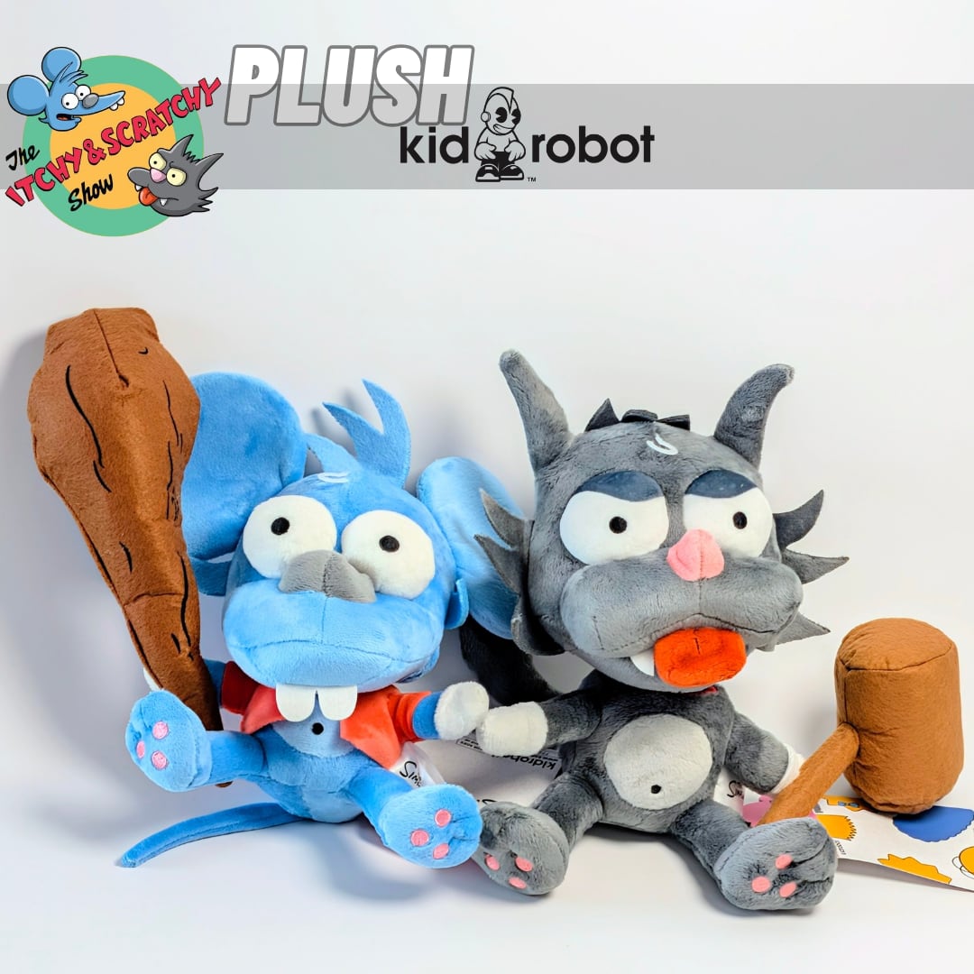 ⚡️LIMITED⚡️Kidrobot【 The Simpsons(ザ シンプソンズ) 】『 イッチー 』イッチー&スクラッチー インタラクティブプラッシュ / plush toy / ぬいぐるみ 〚アメリカン雑貨 アメトイ〛