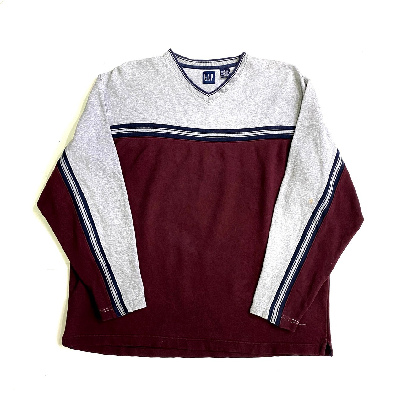 90年代〜 OLD GAP オールドギャップ リブ切り替え Vネック スウェット 