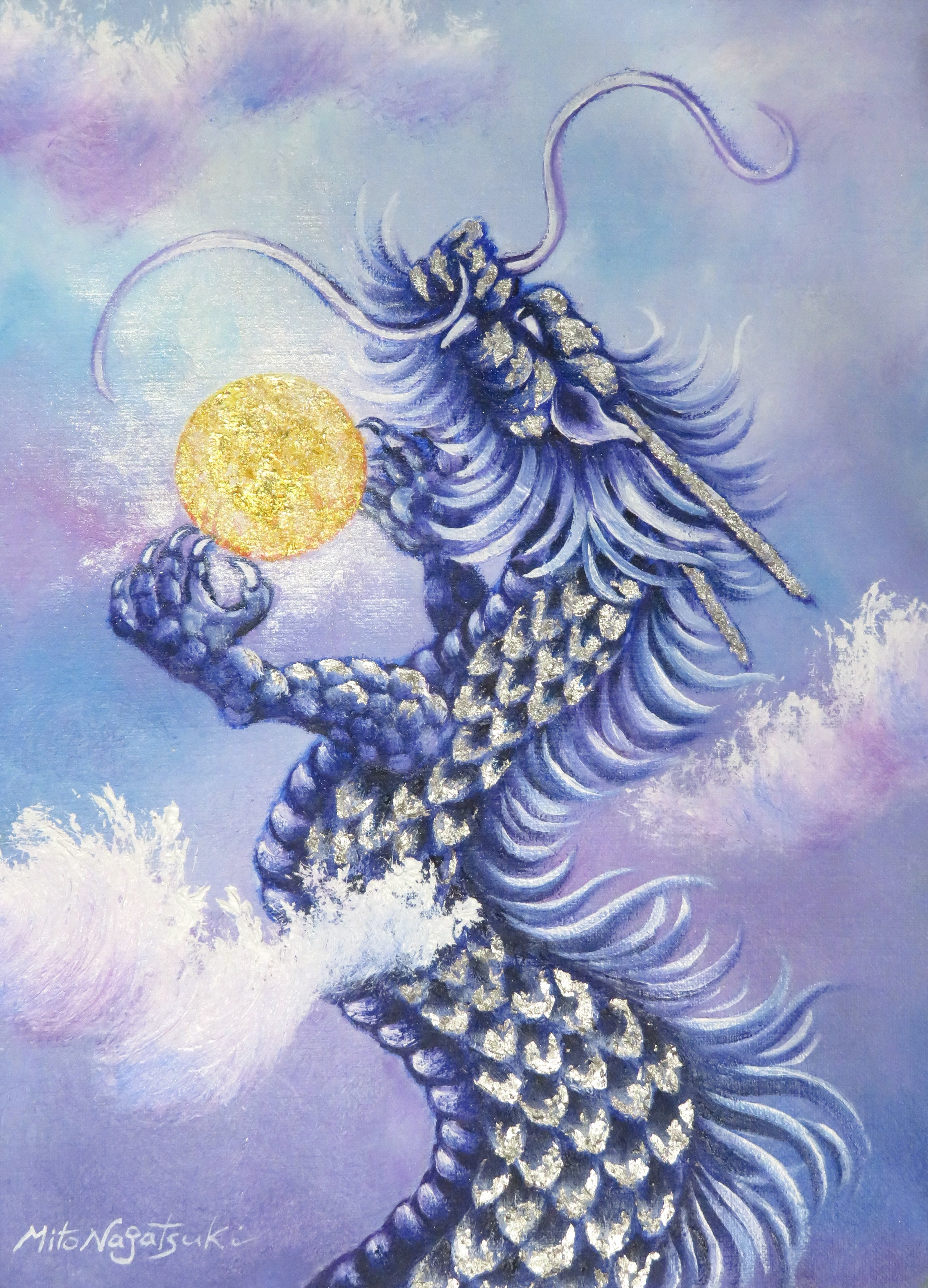 花菖蒲1 R5－44】油絵 F0号 真筆画1点もの | 永月水人スペシャル