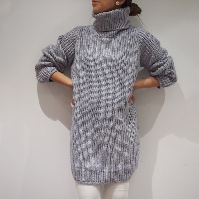 【SALE】LONG TURTLE KNIT OP