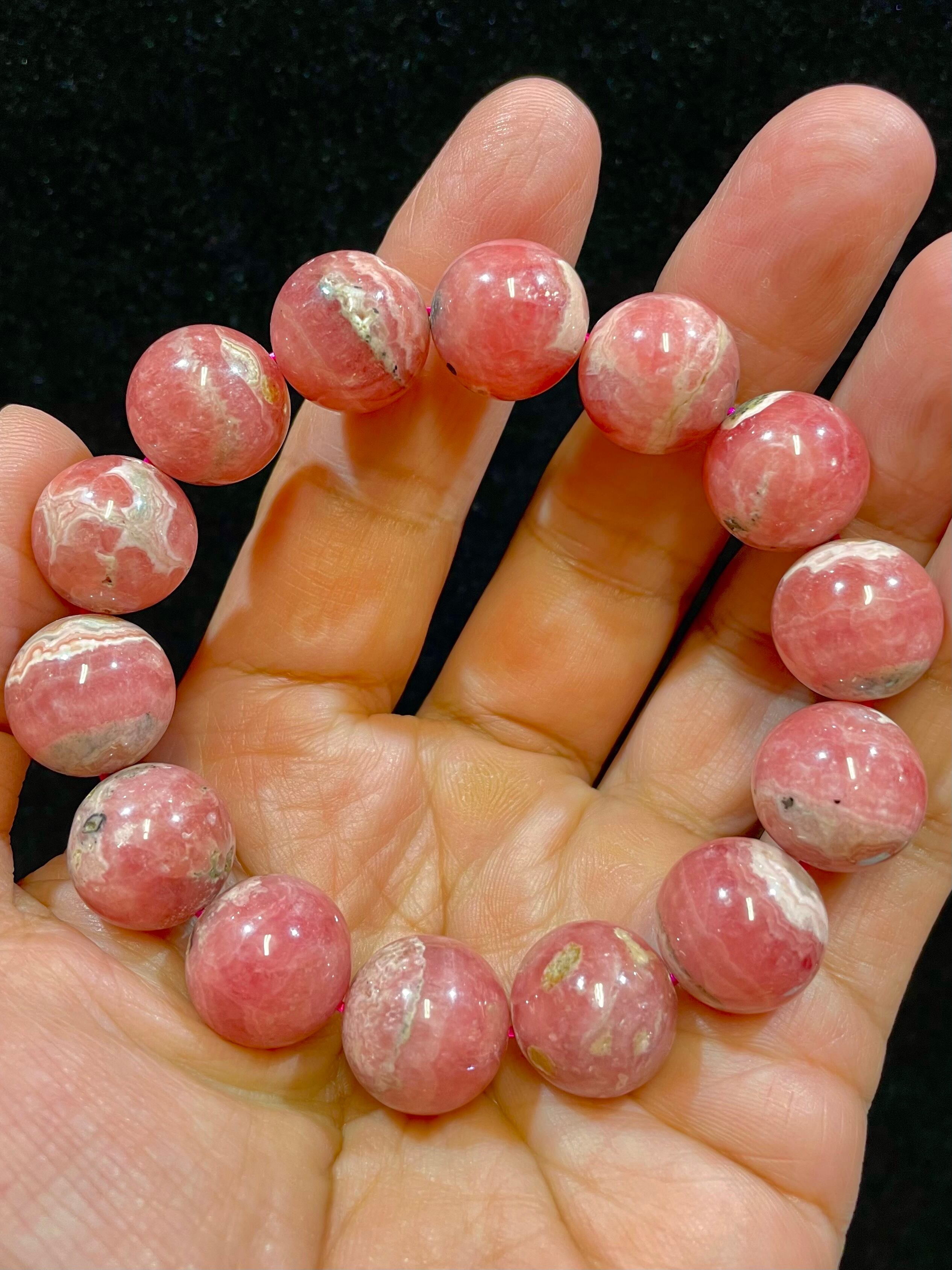 1) 愛の泉「インカローズ」ブレスレット15mm(ペルー産)