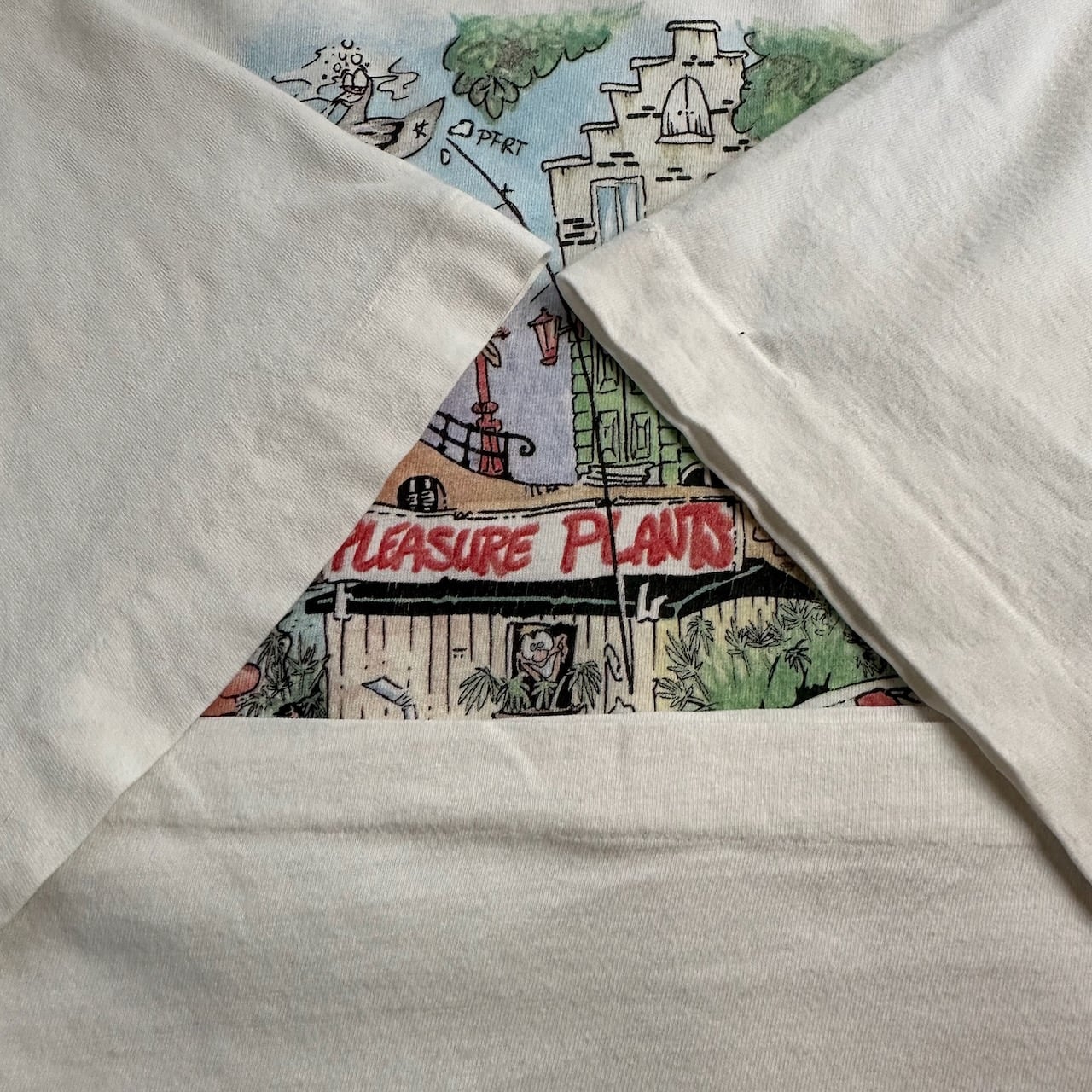 90s FOX TEES ファンキーデザイン 雰囲気系 エロTシャツ 白 L 古着 | RUFFY