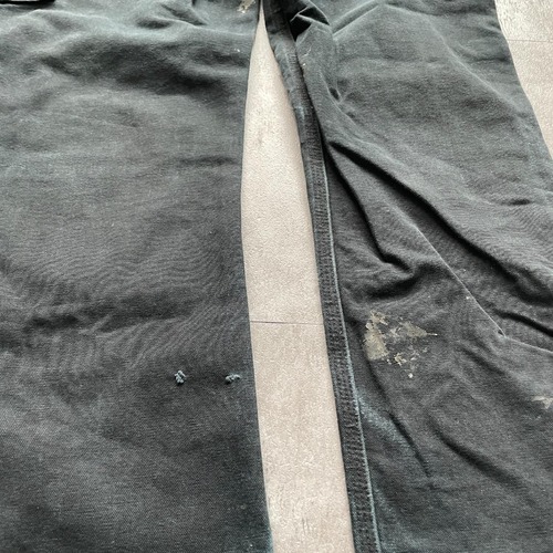 USA生地製 ブラック ダブルニー Carhartt EB136 BLK w30 詳細写真20