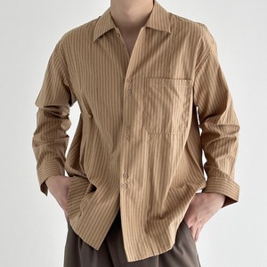 デザインシンプルストライプ柄シャツ　927