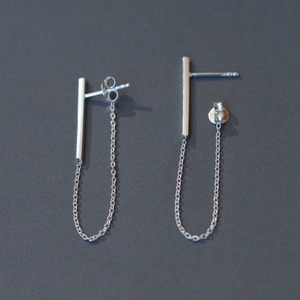 vertical-long  ピアス シルバー