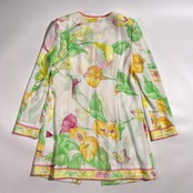 新品タグ付きLEONARD FASHION レオナール ファッション 花柄 ノーカラー ジャケット 羽織 38 /マルチカラー系 レディース