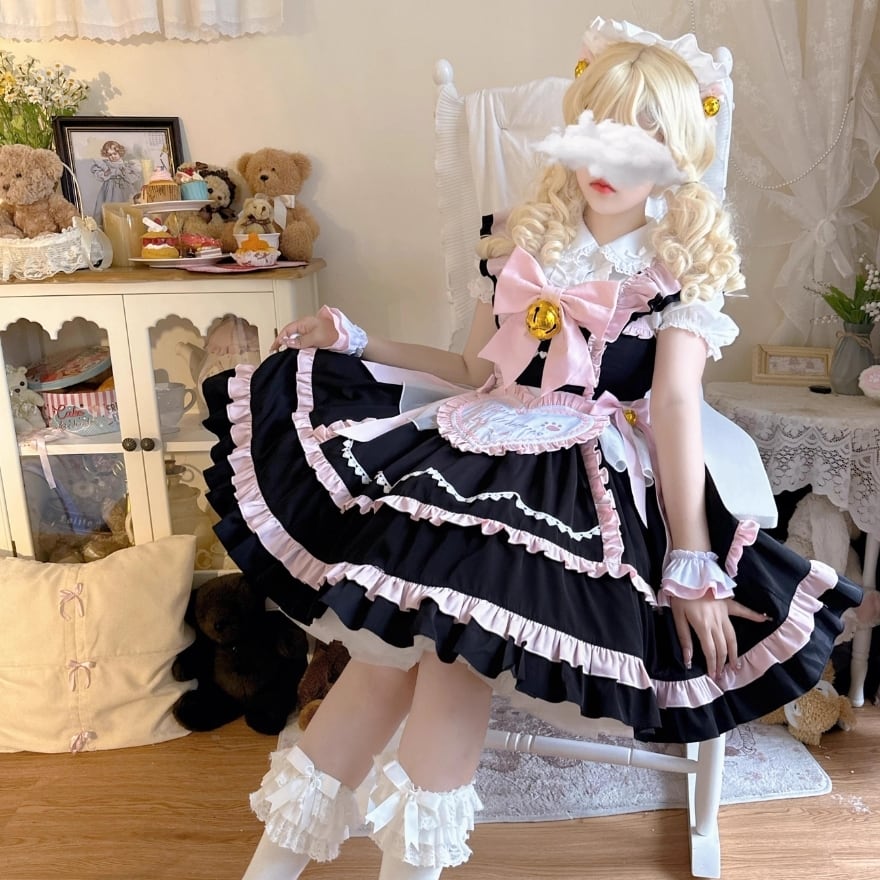 メイド服 3点セット ベビードール かわいい コスプレ 衣装 メイド