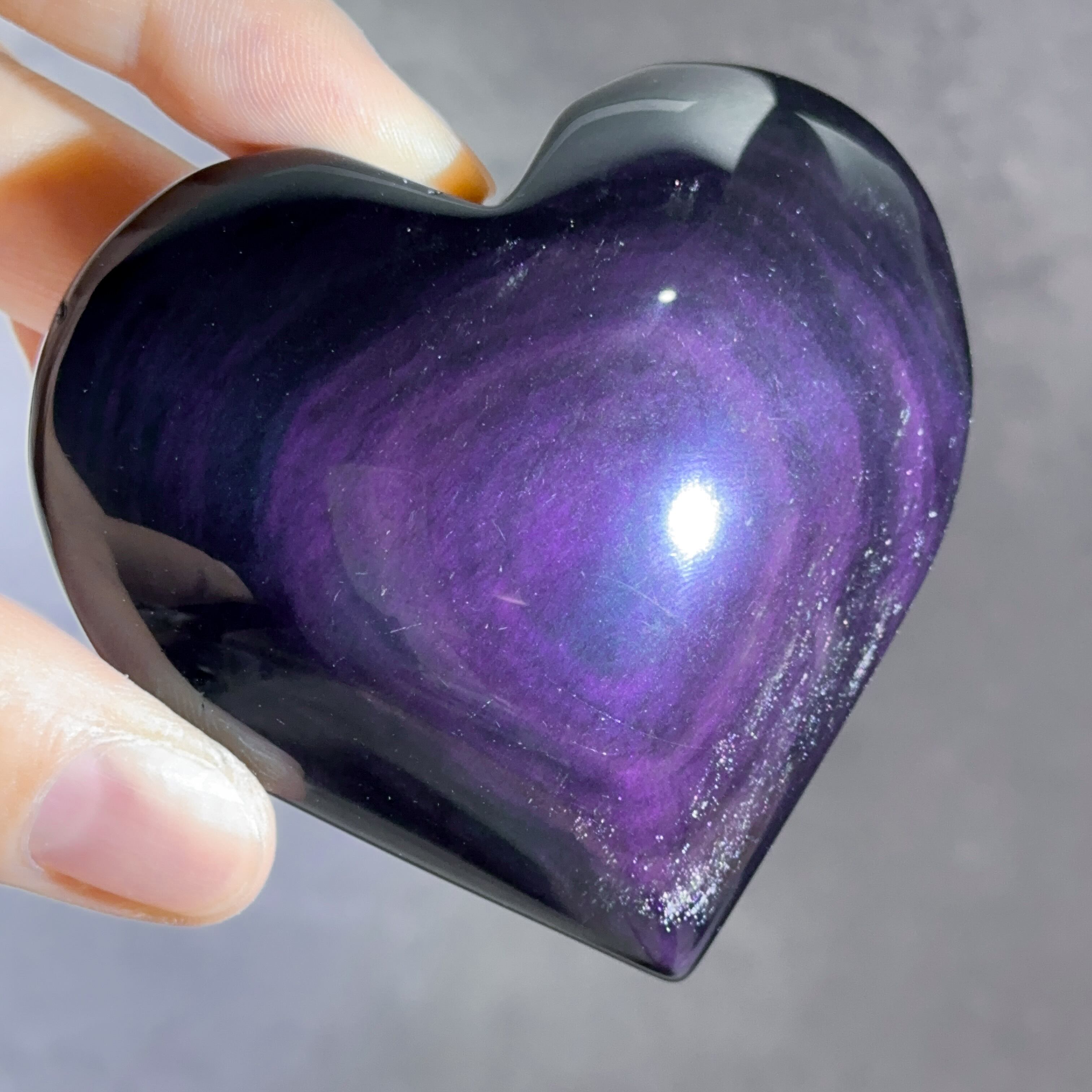 レインボーオブシディアン ハート13◇ Rainbow obsidian ◇天然石・鉱物・パワーストーン