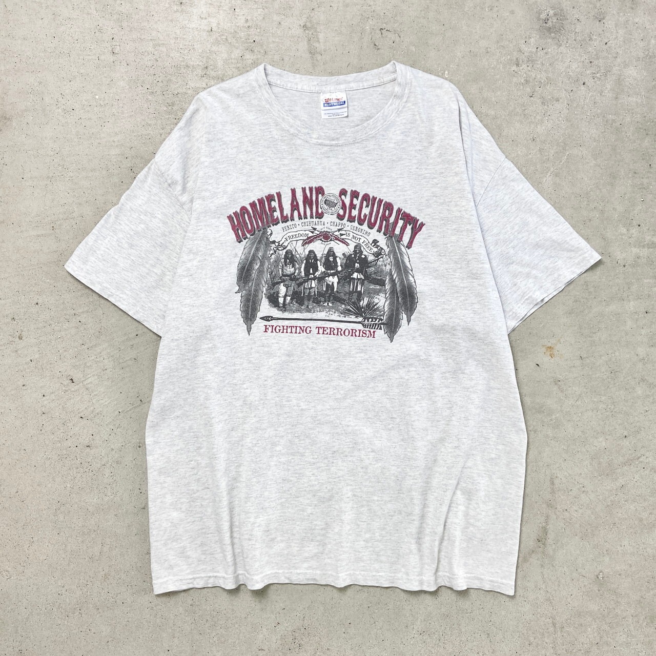 00年代 HOMELAND SECURITY プリントTシャツ メンズXL 古着 00s Y2K 