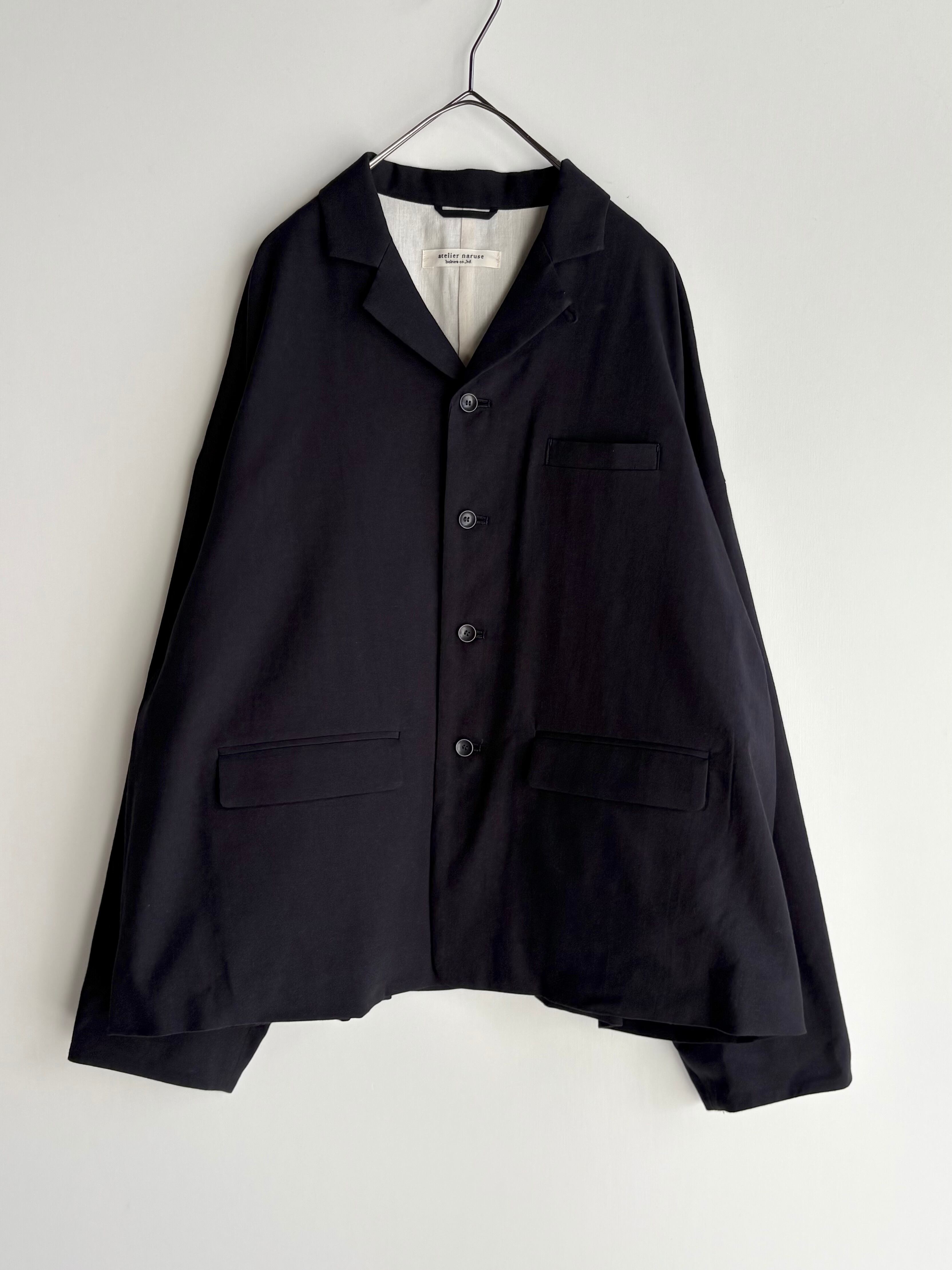 アトリエナルセ　フォーマルジャケット atelier naruse】フォーマル ノーカラージャケット / ブラック