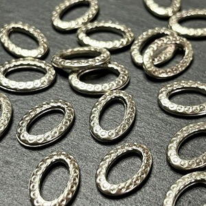 【6個】オーバルリングアクリルチャーム/パーツ/楕円/CCB/プラスチック