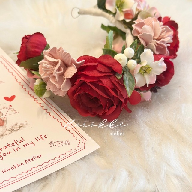 【抽選販売 】　わんちゃん用花冠 Gentle Spring Flower crown