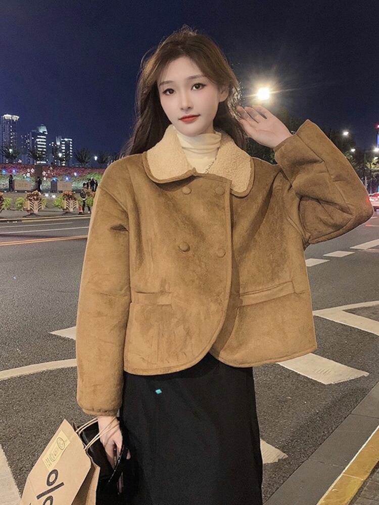 スタイルジャケット オータムウィンターベルベットショートコート 秋物 冬物 スーパーモール22300271861