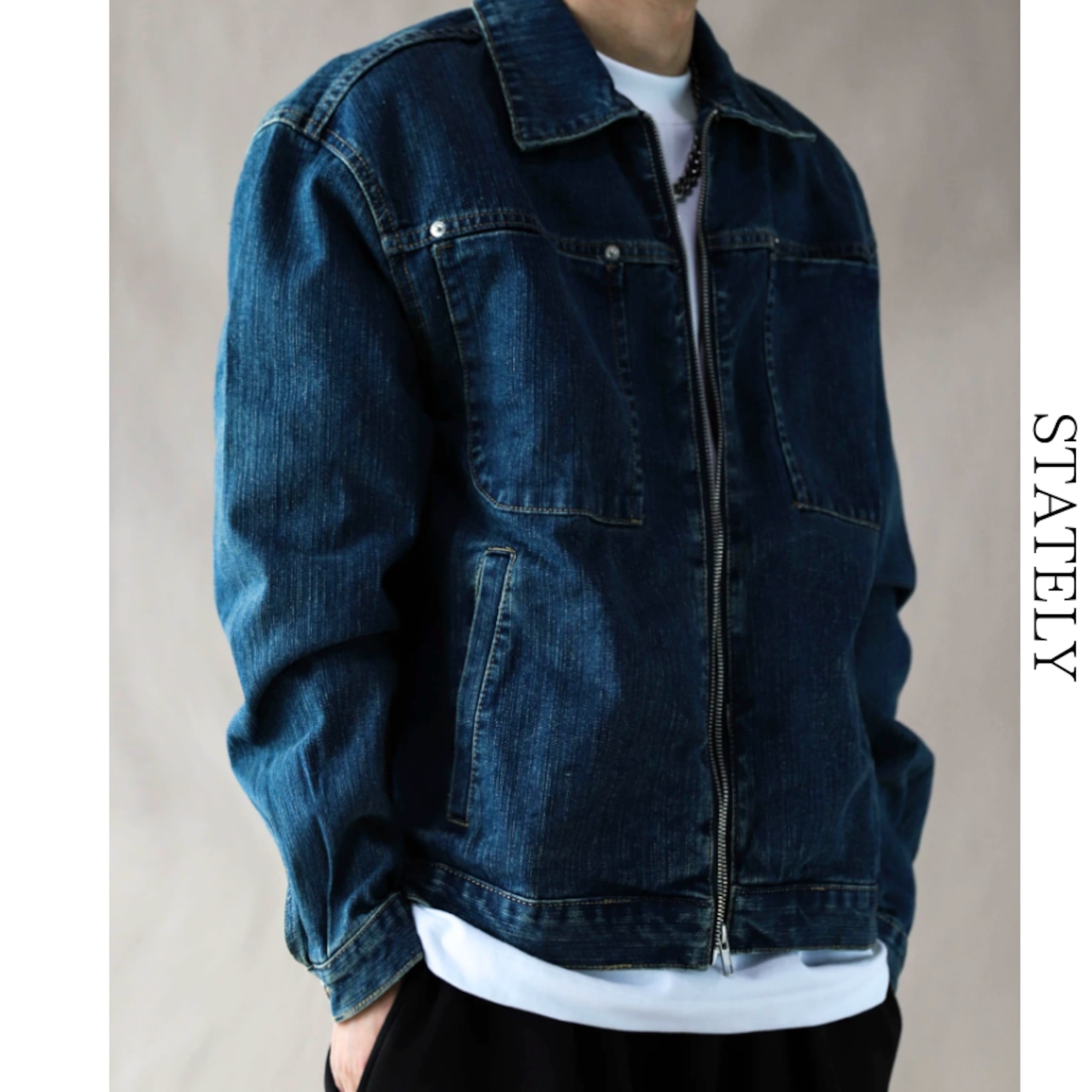 Vintage Zip デニムジャケット_O29・画像4