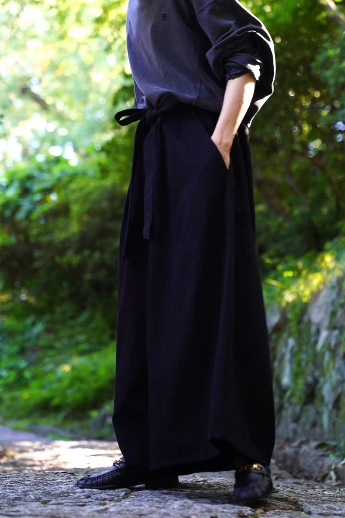 受注生産｜残りわずか】ブラックデニム袴｜BLACK DENIM HAKAMA｜日常に