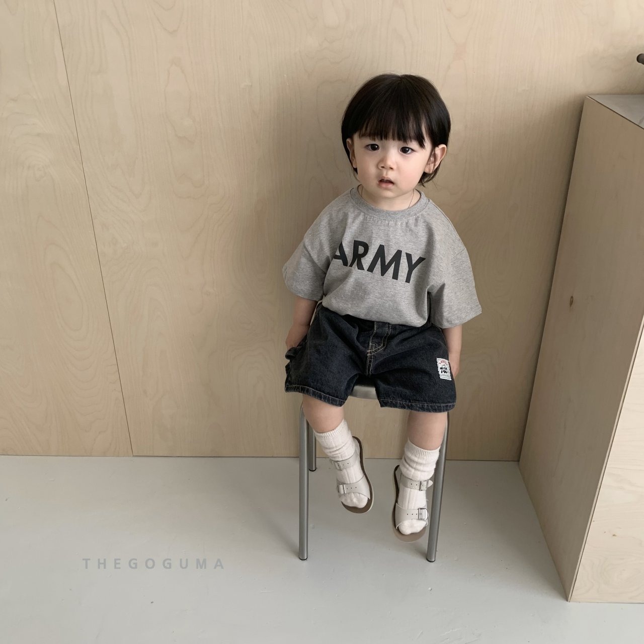[THE GOGUMA] Wide 5-inch loop denim pants / [더고구마] 와이드5부고리청pt