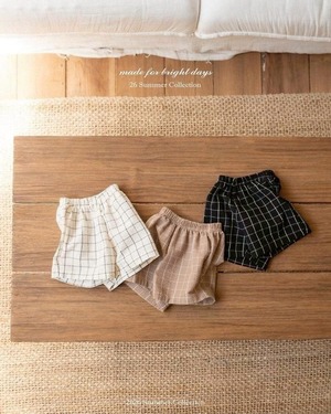 【先行予約５％OFF 5/12 23:59まで】2363 plaid short pants / ANGGO