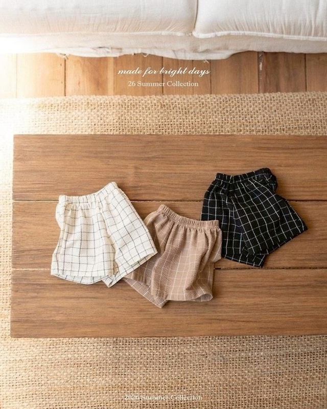 2363 plaid short pants / ANGGO