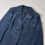 カシミヤ混 Leilian レリアン コーデュロイ ジャケット 13＋/くすみブルー系 レディース