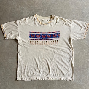 1980s Peru Native Pattern Tee L位 H561