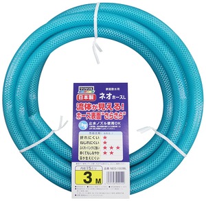 【努力特価】トヨックス(TOYOX) 散水ホース ネオホースL 3M 内径15mm 耐圧 クリア さらさらで取り回しラクラクNEO-1503BL 【日本製】