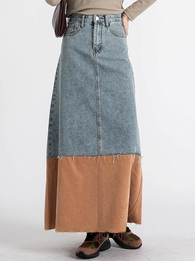 Mix denim skirt（ミックスデニムスカート）c-261