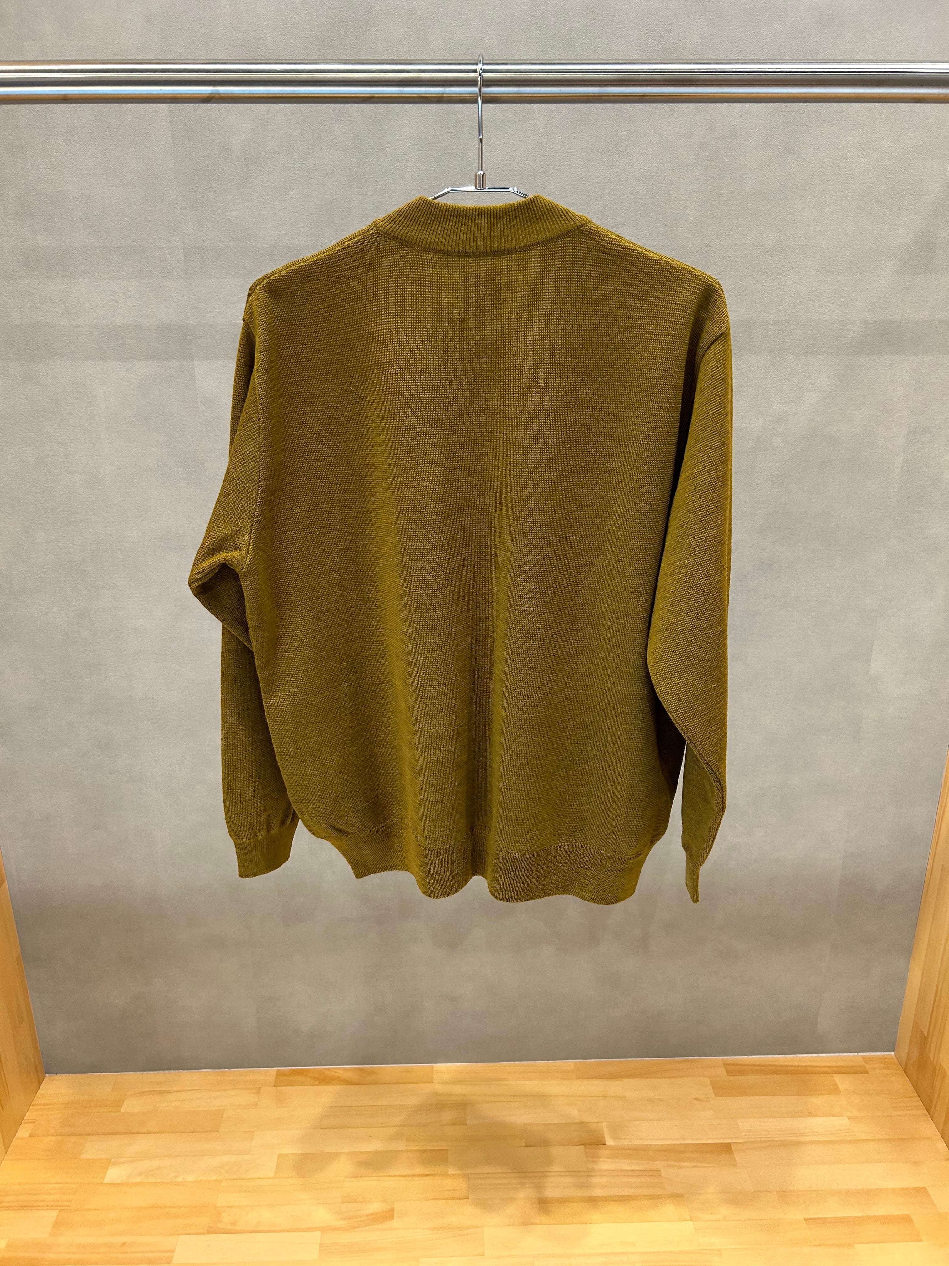 Sasquatchfabrix.】70's DRIVERS ZIP UP KNIT MUSTARD | delhezi