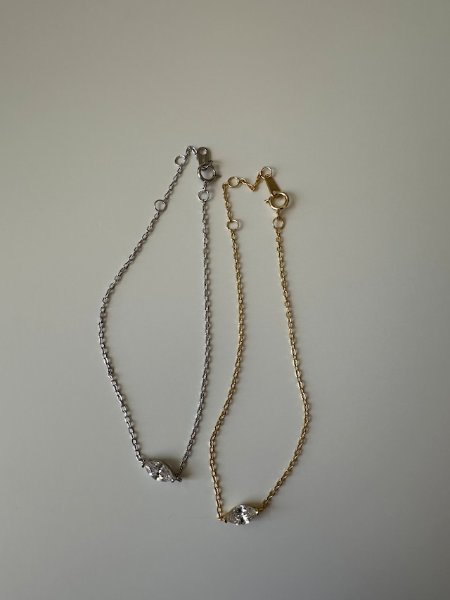 S925 オーバルストーンブレスレット