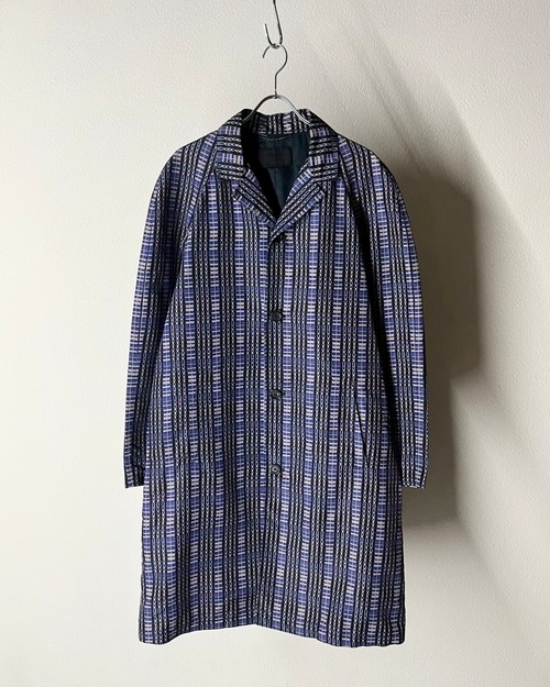 00s(2007) PRADA Multi Pattern Silk Coat