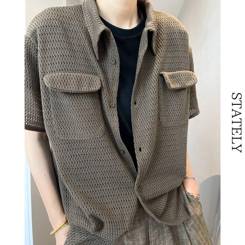 Mesh Knitシャツ_T221 画像