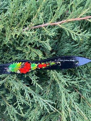 木製ヘラ 赤 ペトリキフカ塗り C（ホロヴィッツ) 31 cm
