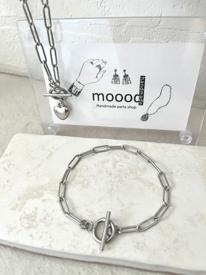 ステンレス製トグル付きペーパークリップブレスレットチェーン/ステンレス鋼/パーツ