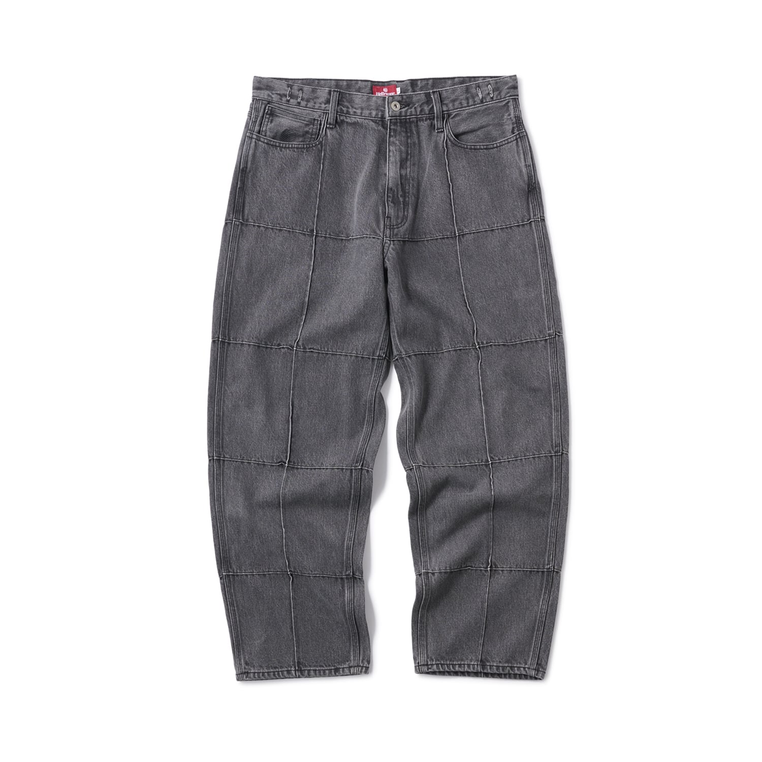 HELLRAZOR / BLOCK BAGGIE DENIM PANTS / DARK BLACK