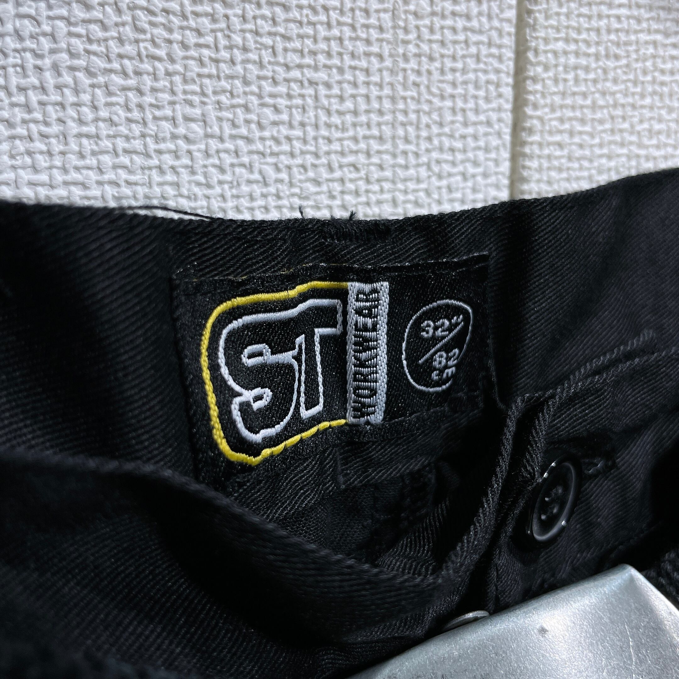 Black mode × technical multi Pockets Design Work pants (Dead stock)