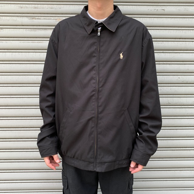 ラルフローレン スウィングトップジャケット ハリントンジャケット ブラック XL