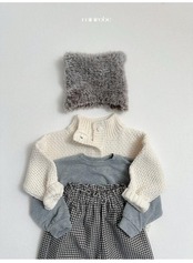〖取寄〗韓国子供服 / 26winter / minirobe / ワッフルハイネックカーディガン / キッズ *S~XL*