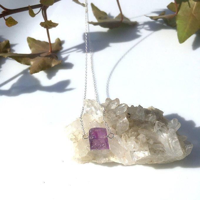 【一点物】✦2月の誕生石✦⋆.· Natural Beauty ― SV925リバーシブルのアメジストネックレス⋆.·✦