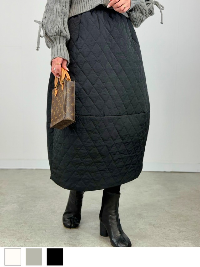 キルティングコクーンスカート
