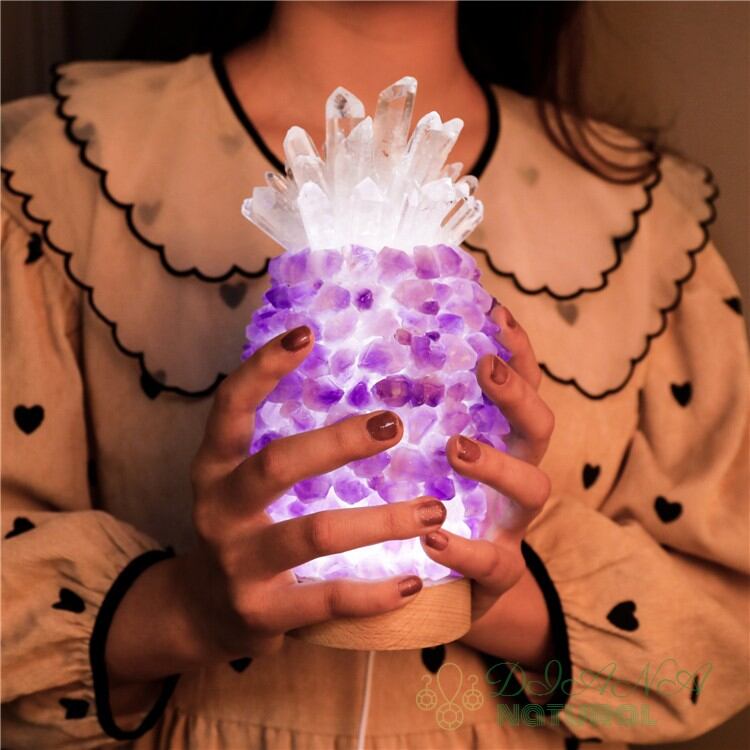 感謝価格】 アメジストライト パイナップル型ランプ ecousarecycling.com