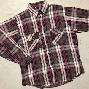 1980'S BIG MAC FLANNEL CHECK SHIRT M-TALL