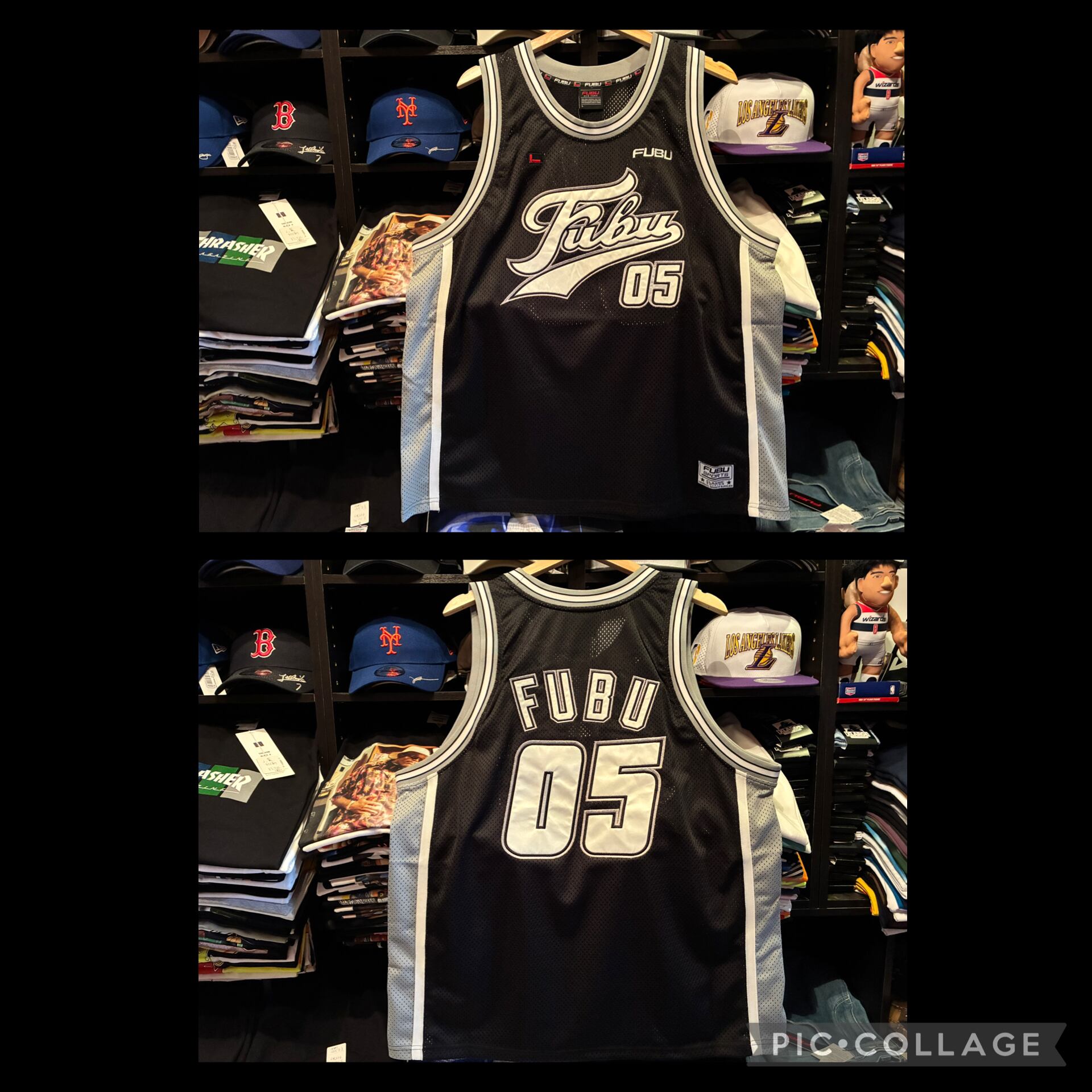 FUBU XL JACKET/総柄デニムジャケット ロゴ【FAM-42308】 【公式通販】