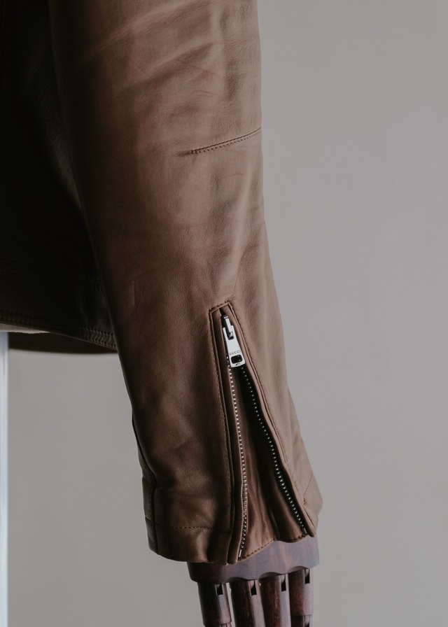 00's GUCCI by TOM FORD genuine leather single riders jacket