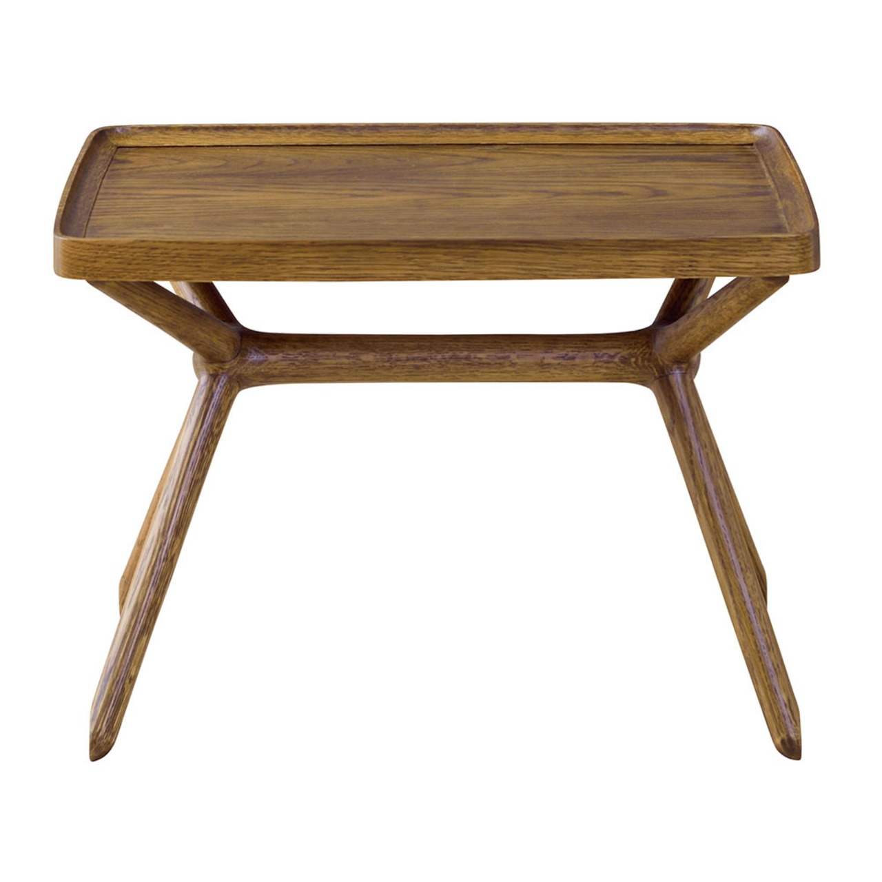 サイドテーブル テーブル 2way ローテーブル ハイテーブル トレー 天然木