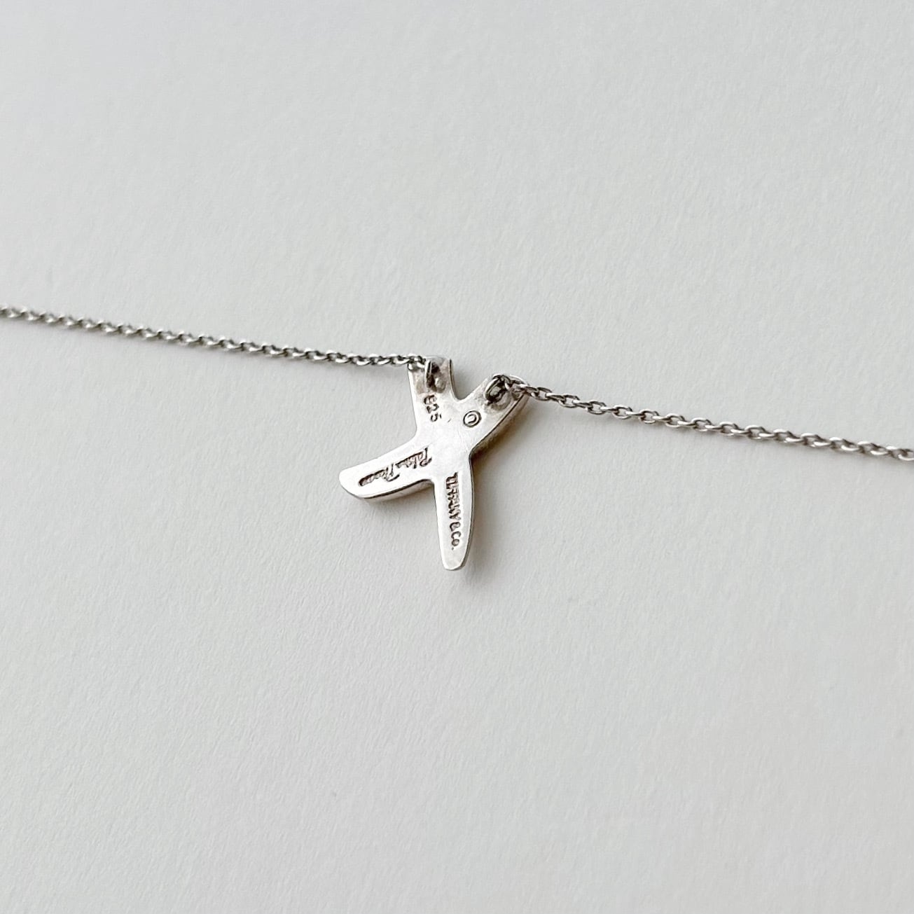 T8012】Tiffany&Co. graffiti X necklace/silver925/ティファニー