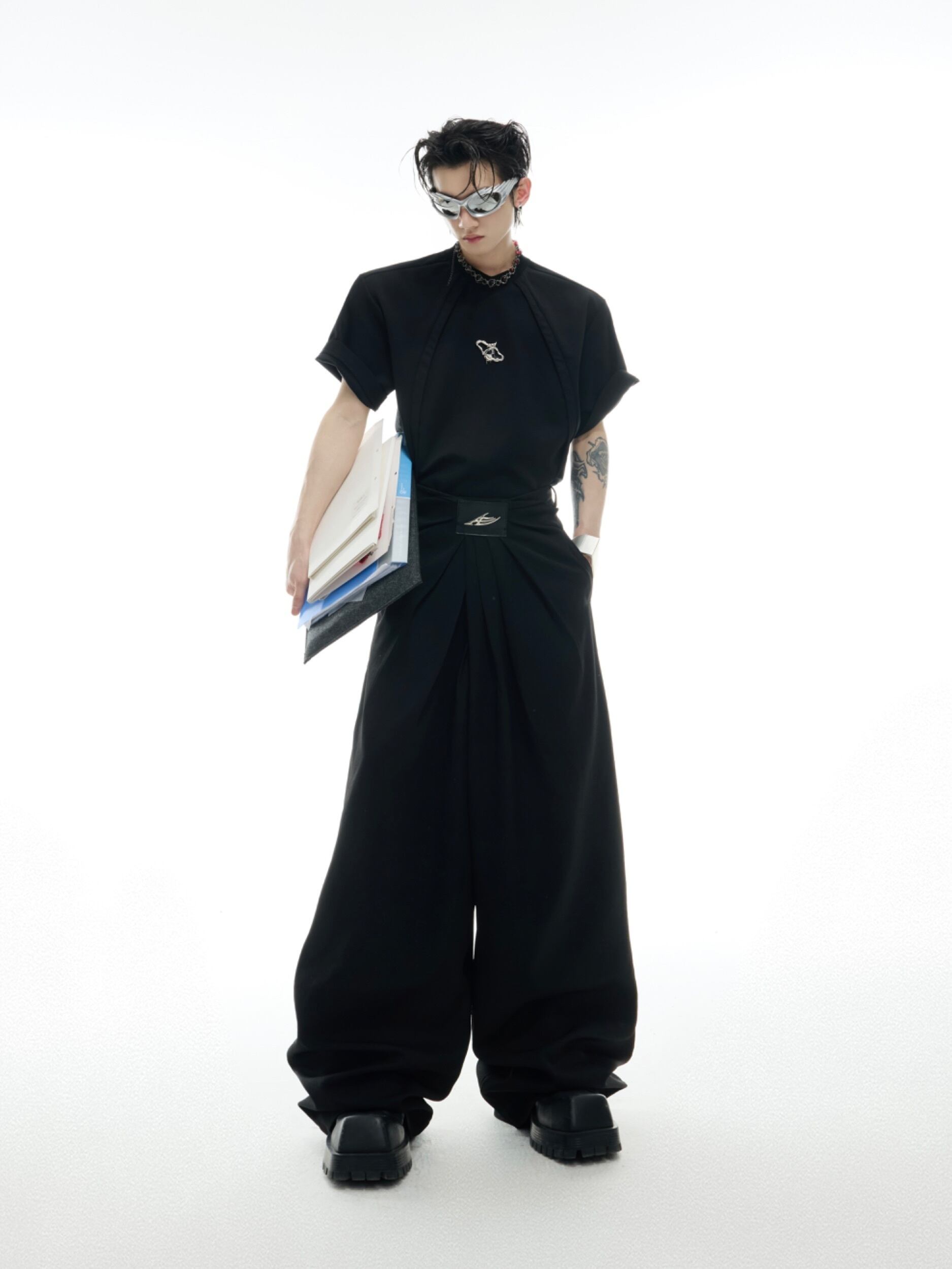 ArguE CulturE スラックス ストレート ロゴ おしゃれ カジュアル