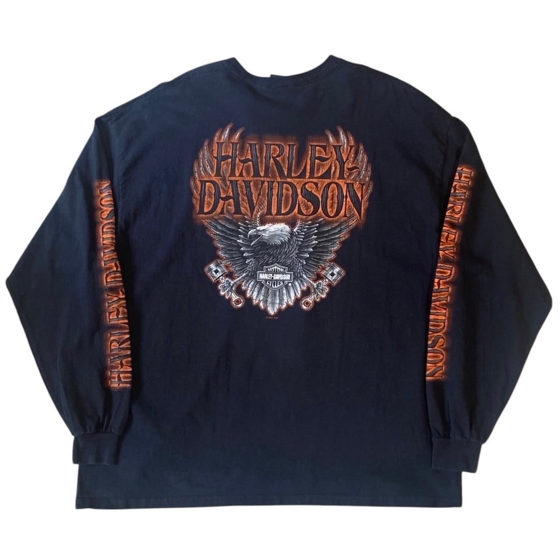 VINTAGE 90S HARLEY DAVIDSON T-SHIRT フレイムパターン M VINTAGE 90S HARLEY DAVIDSON T-SHIRT フレイムパターン M